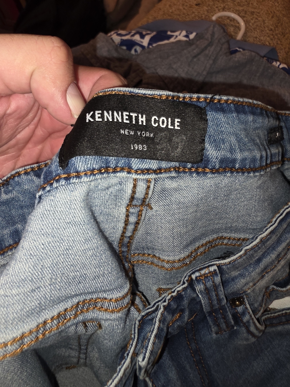 Kenneth Cole New York Slim Fit Denim Jeans Size 30x30 Blue